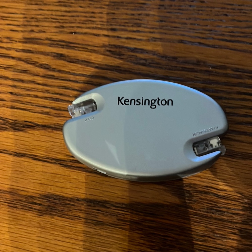 Wind-Up Home Phone Cable Portable Computer Modem Accessory Kensington Silver